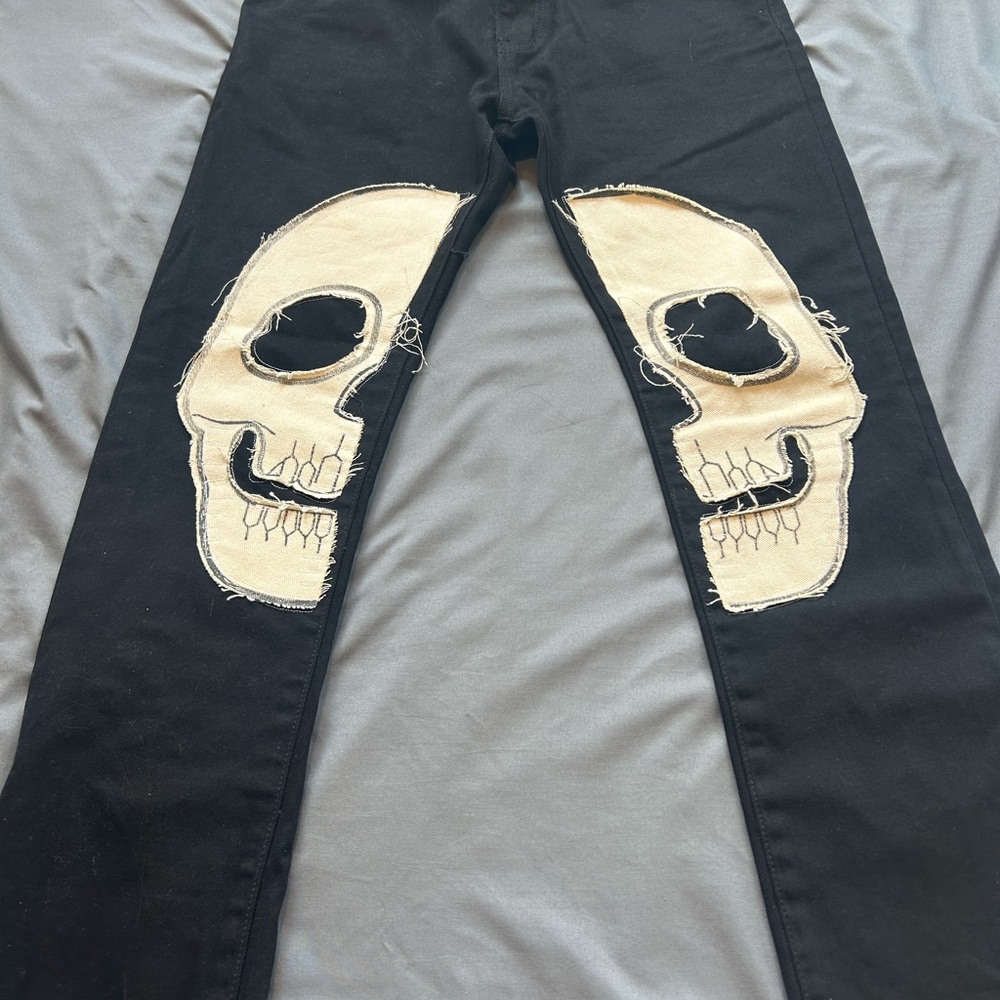 MNML Skull Jeans (LIKE NEW) - Picture 8 of 12
